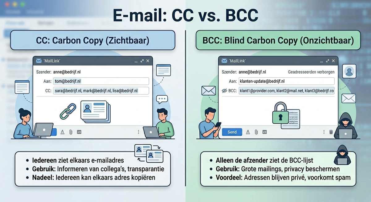 Wat is het verschil tussen CC en BCC? email