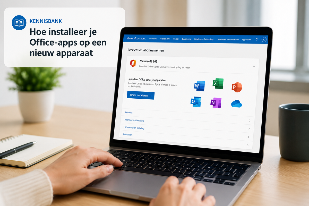 Hoe installeer je Office-apps op een nieuw apparaat
